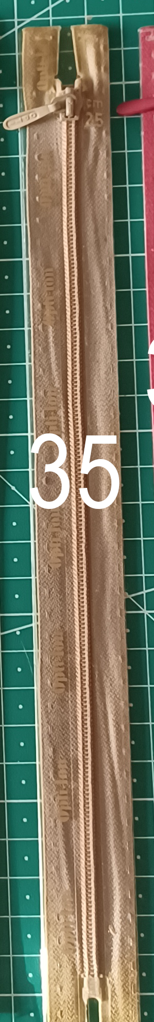 Dragkedja artikel 35, beige
