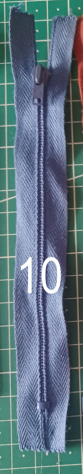 Dragkedja artikel 10, mellanblå